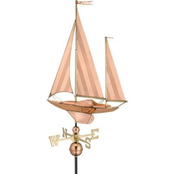 Good Directions Good Directions Large Sailboat Weathervane, Polished Copper 9907P